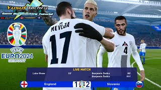 ENGLAND VS SLOVENIA EURO 2024 II ULTRA REALISM SIMULATION II SP FOOTBALL LIFE 24 [upl. by Sirrot859]