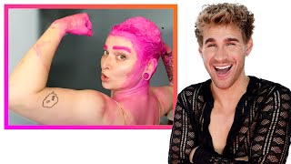 Hairdresser Reacts to People Dying Their Hair Bright Pink [upl. by Sherard]