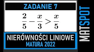 Nierówności liniowe  zadanie maturalne [upl. by Odyssey]