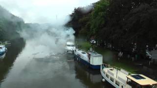 Un bateaux en feu a la basse Meuse a vise [upl. by Etireugram]