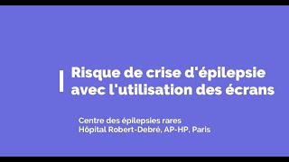 Risque de crise dépilepsie avec l’utilisation des écrans [upl. by Enisamoht]