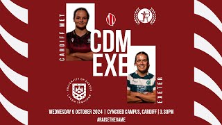 Cardiff Met vs Exeter  Womens BUCS Super Rugby [upl. by Rayshell]