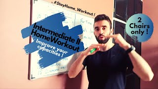 Intermediate HomeWorkout 02 تدريب منزلي مستوى متوسط 🔥 [upl. by Eidnas]