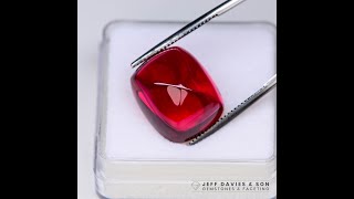 2912ct Lab Sugar Loaf Ruby  flame fusion [upl. by Lerrad]