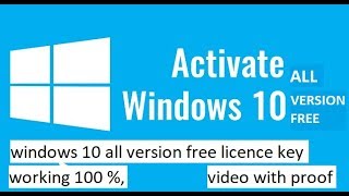 windows 10 free licence key for all versionworking 100with proof december 2017no virus [upl. by Pentha332]