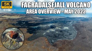 Fagradalsfjall Volcano  Area Overview  May 2022  5K Ultra HD [upl. by Aymer]