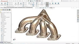 Solidworks tutorial Exhaust manifold [upl. by Adym52]