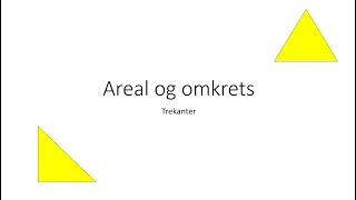 Areal og omkrets av trekanter [upl. by Adnam]