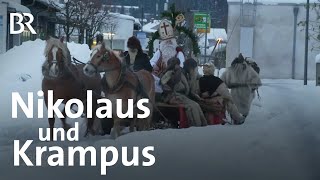 Mit Krampus und der Nikolaus unterwegs Eine lebendige Tradition  Schwaben  Altbayern  BR [upl. by Kral]