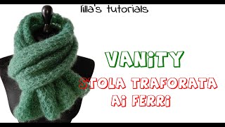 Stola mohair traforata ai ferri Vanity [upl. by Lachman257]