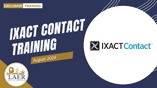 Ixact Contact Training  August 2024 [upl. by Imaj119]