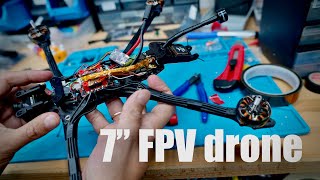 7quot FPV drone build  test [upl. by Dobson]