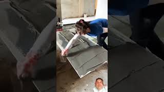 diy satisfying goodthing woodworking tiles tileinstallation tiled homedecor home tile [upl. by Dimitris721]