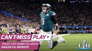 Nick Foles Catches TD Pass on INSANE 4th Down Trick Play  CantMiss Play  Super Bowl LII [upl. by Innad]