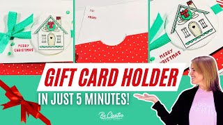 Holiday Gift Card Holder DIY in 5 MINUTES  Five Minute Friday With Ronda [upl. by Namya200]