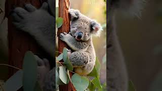 “Sleepy Koala Nature’s Cozy Napper” koala australia trending cute animalshorts shorts baby [upl. by Guadalupe]