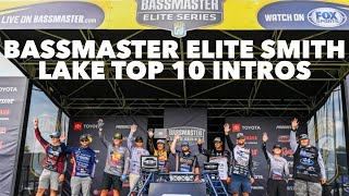 Bassmaster Elite Series Smith Lake SemiFinal Saturday Top 10 Intros [upl. by Lathrop]