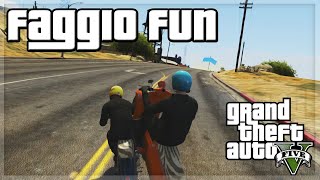 GTA V  quotFaggio Funquot  GTA 5 Funny Moments w The Sidemen [upl. by Elleirua]