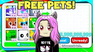 literally GIVING AWAY FREE PETS as a noob pet sim x [upl. by Raffin]