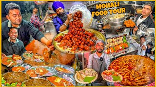 3b2 Mohali Food Tour  Best Pav Bhaji Momos Chap Panner Tikka Gulabjamun [upl. by Menashem]