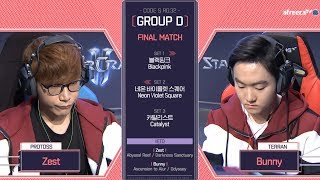 2018 GSL Season 1Code S Ro32 Group D Match5 Zest vs Bunny [upl. by Kurtis]