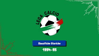 Classifiche Storiche Serie A 199495 [upl. by Ariaj675]