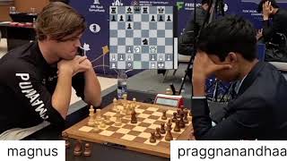 Magnus Carlsen Vs Praggnanandhaa  Fide world Rapid chess [upl. by Campball]