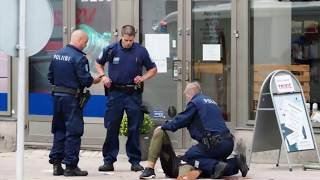 Finnish Police Shoot Man Who Stabs Several People In Turku  Los Angeles Times [upl. by Mallina9]