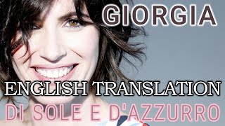 Di sole e dazzurro  Giorgia  ITA to ENG Translation 4K italianmusic sanremo2001 sanremo [upl. by Ahsilad920]