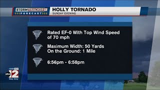 Police Small tornado causes substantial damage in Holly [upl. by Shorter]