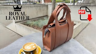 DIY Leather Tote Bag Pattern [upl. by Lenette]