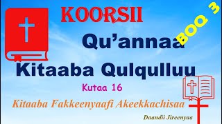 Kitaaba Fakkeenyaa fi Akeekkachisaa  Quannaa KQ boqonnaa 3 kutaa 16 [upl. by Inhoj]