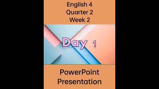 English 4 Matatag Curriculum Powerpoint Presentation Quarter 2 Week 2 grade4matatag grade4 ppt [upl. by Arodal]