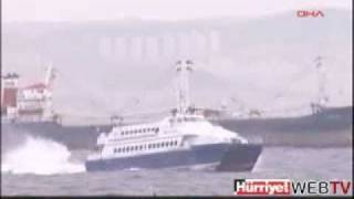 deniz otobüsü istanbul lodos fırtına  cat ferry stormy sea in the bosphorus [upl. by Inoj]