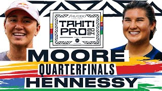 Carissa Moore vs Brisa Hennessy  SHISEIDO Tahiti Pro pres by Outerknown 2024  Quarterfinals [upl. by Moitoso]