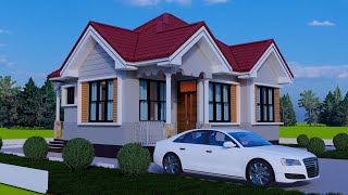 4bedrooms house with two sitting rooms house design 17×15 metesrs [upl. by Nilorac667]