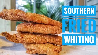 Southern Fried Whiting  How to make Fried Fish At Home [upl. by Kcirre]