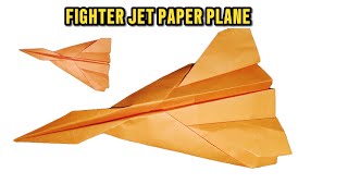 DIYOrigami make a paper jet fighter  that flies far  easy school project [upl. by Ravilob472]