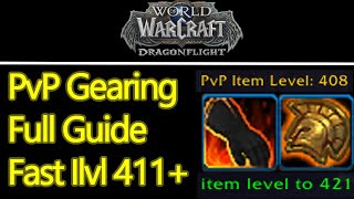 WoW Dragonflight pvp gearing guide ilvl 411 vendor locations bloody tokens tips and tricks [upl. by Kavanagh]