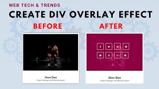 How to overlay one div to another  Create a Overlay effect Using HTML CSS amp BootStrap  2021 [upl. by Liss408]