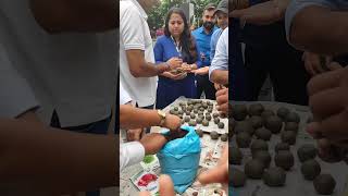 Seed Ball Making with Volunteers [upl. by Hafirahs]