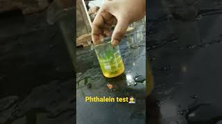 Phthalein test Resorcinolfluorescent green fun with experiment👩‍🔬 [upl. by Kelley577]