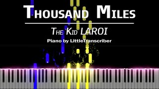 The Kid LAROI  Thousand Miles Piano Cover Tutorial by LittleTranscriber [upl. by Gamaliel]