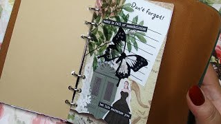 Satisfying Aesthetic Collage with Stickers  Beautiful Page Design  Bullet Journal with Me ASMR [upl. by Pacificas]