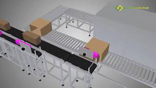 Carton Box Packaging Line  3D Animation [upl. by Heilner]