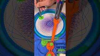 Art fusion create a spirograph by hand and machine shorts loopart spirograph [upl. by Funch]