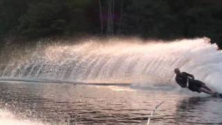 36 MPH  Slalom water skiing at top speed [upl. by Kania242]