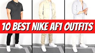 10 White Nike Air Force 1 Outfits  Best Summer 2021 Outfits [upl. by Yecal]