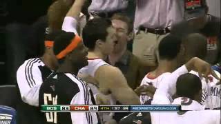 Eduardo Najera Hits Clutch Three vs Celtics 2011 [upl. by Honeyman921]