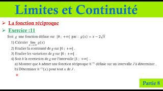 Continuité dune fonction  exercice corrigé  fonction réciproque  2BAC  PC et SVT [upl. by Adi455]